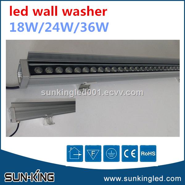 Rgb DMX 24v 1000mm bar wall washer 24W 36W wallwash led outdoor building lighting