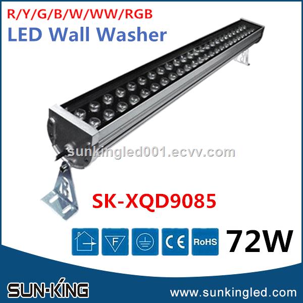 decorative waterproof outdoor bar building 1M linear RGBW wall washer 48W 60W 72W led rgb dmx wallwash light
