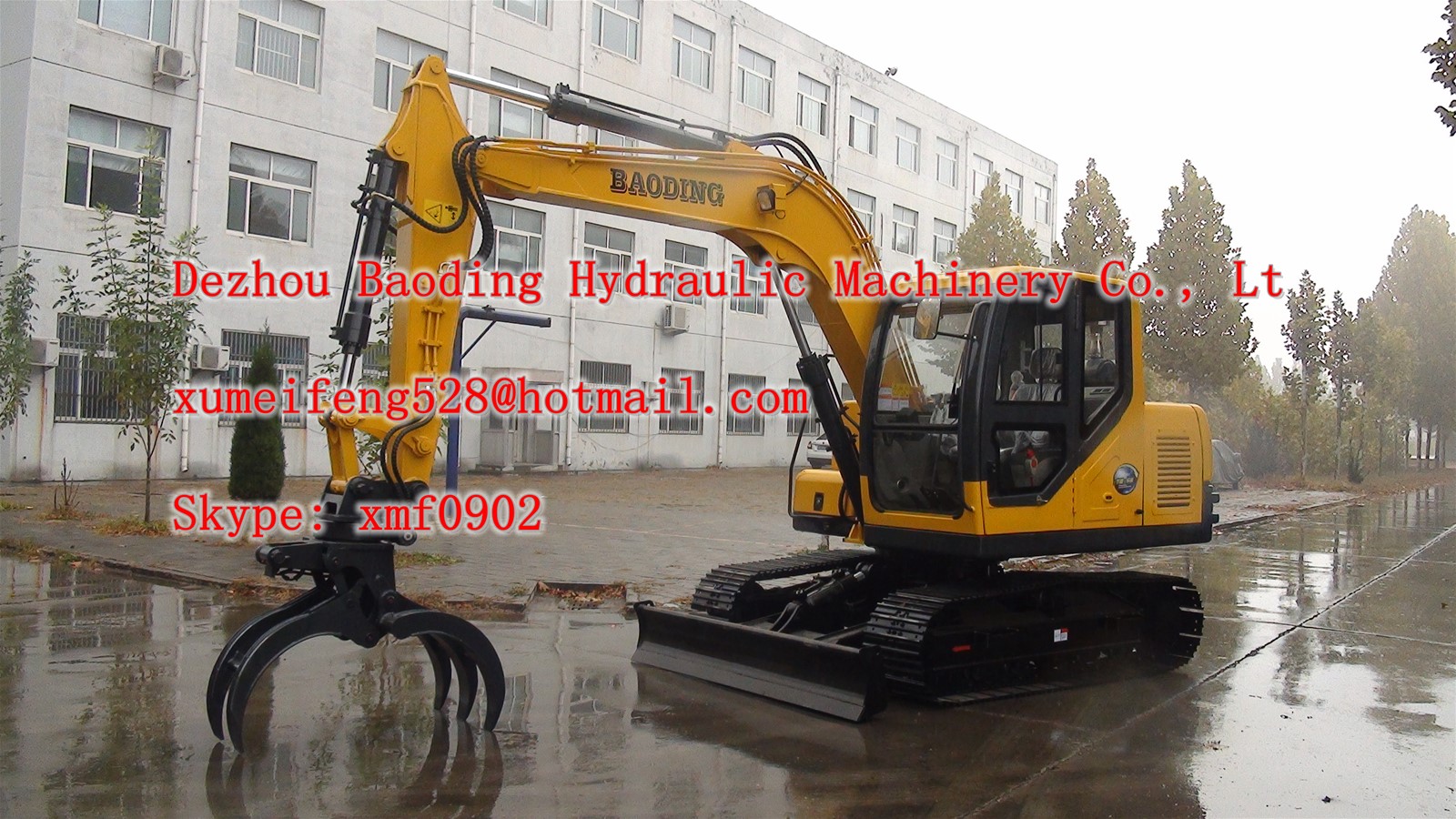 NEW small excavator with grab timber grab BD90 woodsugarcane loading machine