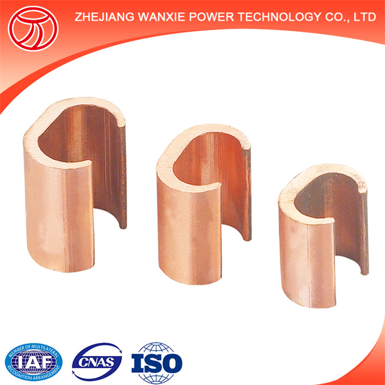Copper pipe clamp C type Electrical power line fitting copper wire clamp