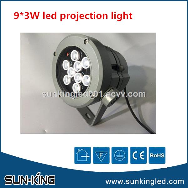 High bright waterproof ip65 warm white garden park floodlight led outdoor projection lamp 9W 27W