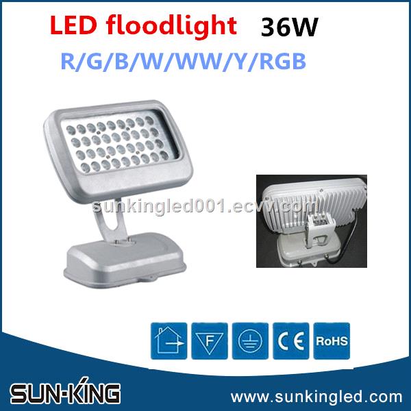 Landscape spotlight garden rgb RGBW dmx512 floodlight led ip65 outdoor lighting 36W