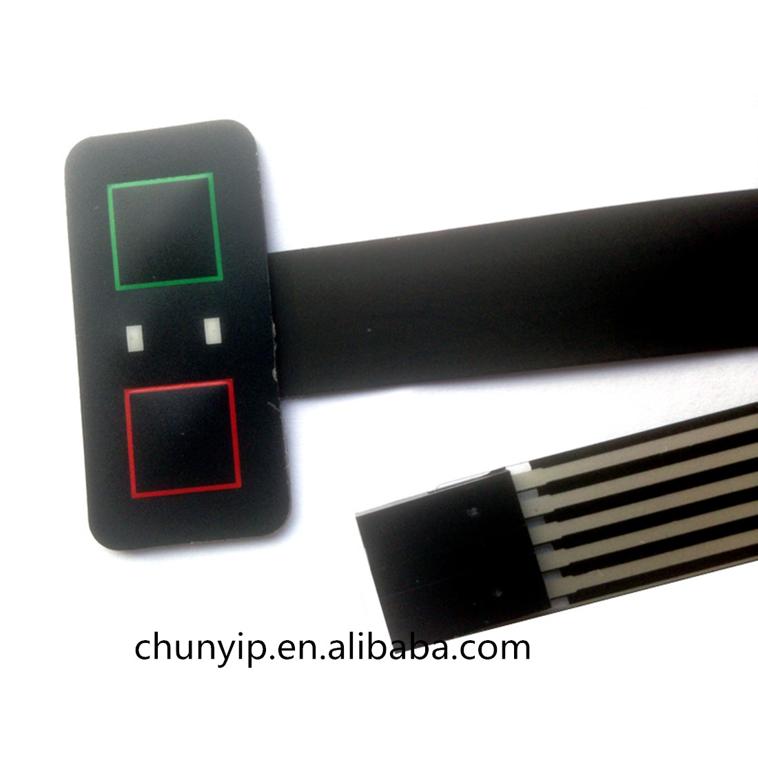 2 button membrane tactile switch with 2 LEDs
