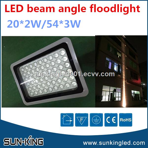 warm white building outer wall ip65 220V narrow beam angle floodlight led projection outdoor lighting 54x3W 162W