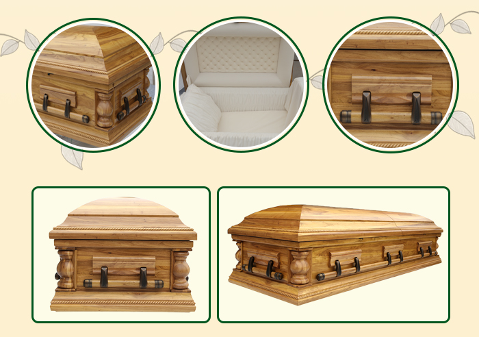 Best selling US style professional solid wood china caskets for adult