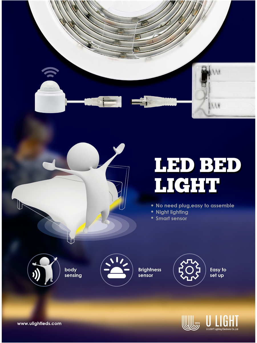 Bedlight Motion Activated Illumination with Automatic Shut Off Single Sensor Kit