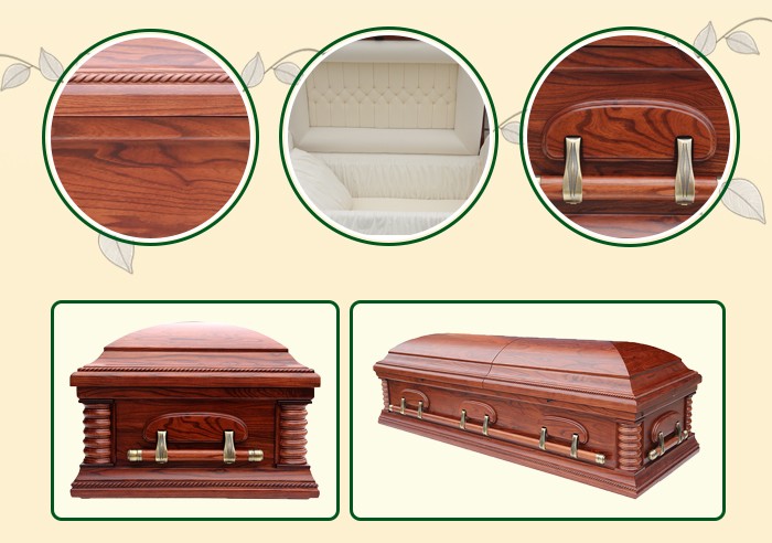 Best quality chinese velvet interior customer OEM mortuary funeral casket
