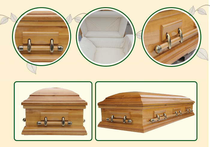 Perfect factory direct grave markers ecofriendly solid poplar wooden casket