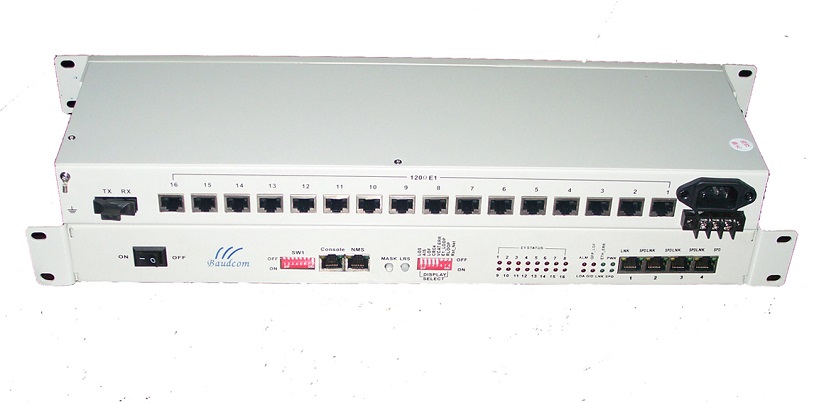 16E1 to Optical Ethernet converter optical ethernet over 16E1