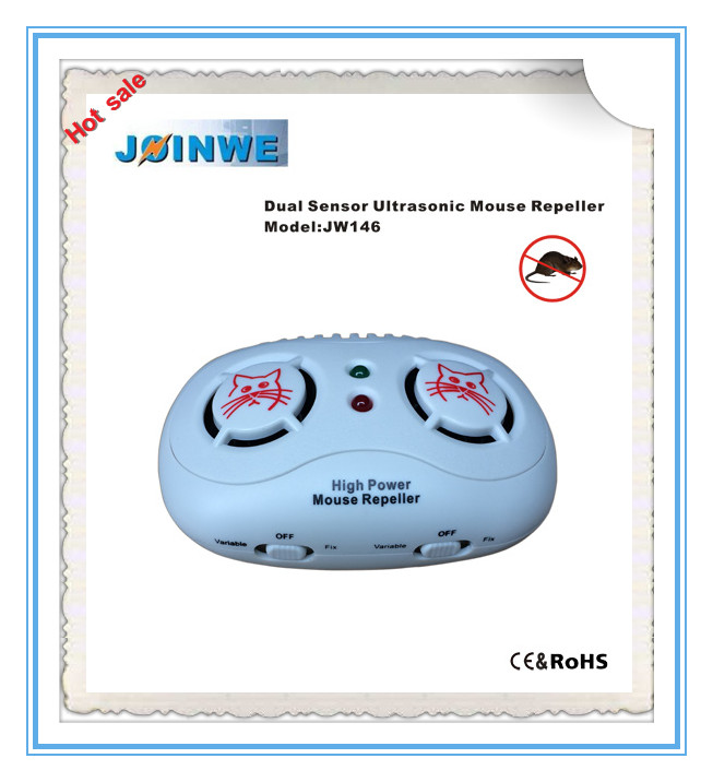 Factory Supply Dual Sensor Ultrasonic Mouse Repeller Mouse Repellent
