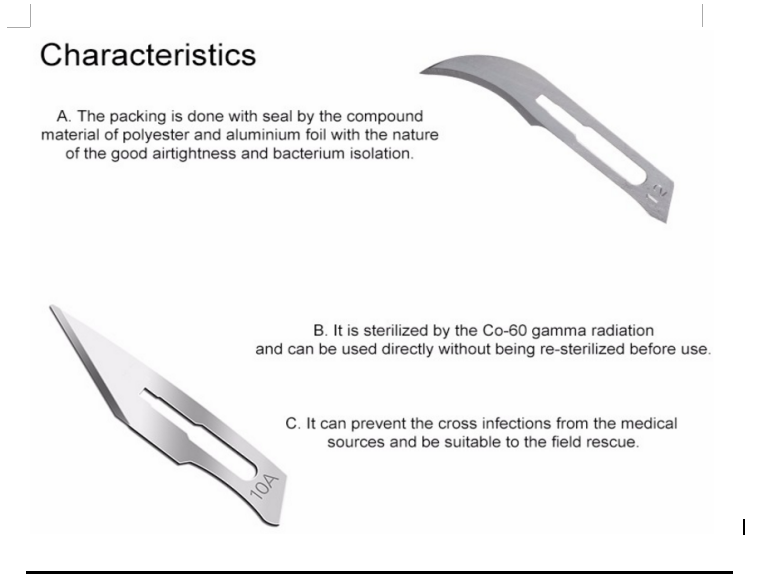 Medical Safety Surgical Blade with Plastic Handle Safety Scalpel Surgical Scalpel