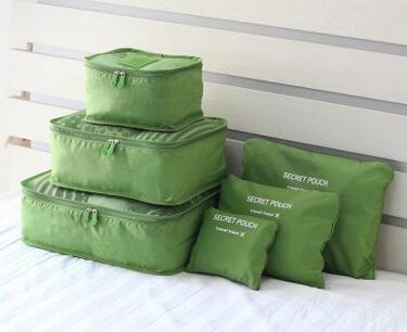 Upgraded Korean Hot Sale Travel Luggage organizer bag Travel Kit 6pcs set