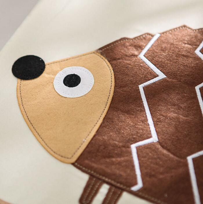 Amazon Ebay organic cotton fabric animal design square box kids toys storage box with cover