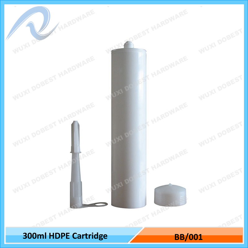 Empty 300ml Silicone Sealant Caulking HDPE Cartridge