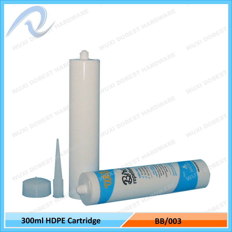 Empty 300ml Silicone Sealant Caulking HDPE Cartridge