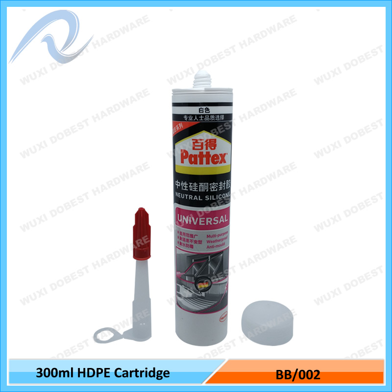 Empty 300ml Silicone Sealant Caulking HDPE Cartridge