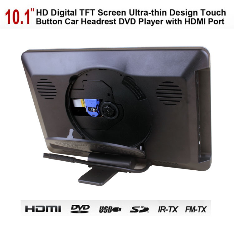 Touch screen 101 Inch HD TFT LCD Headrest Car DVD Player