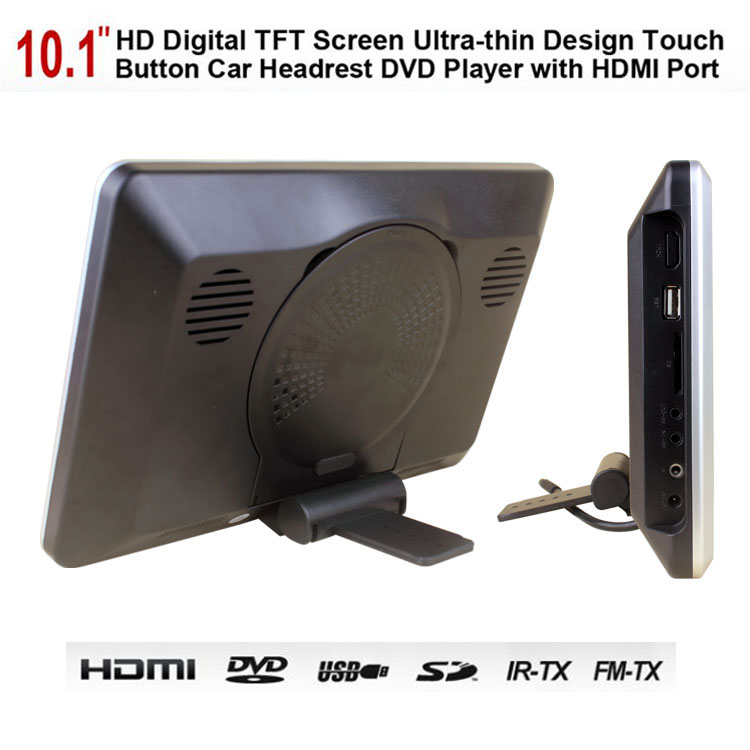 Touch screen 101 Inch HD TFT LCD Headrest Car DVD Player