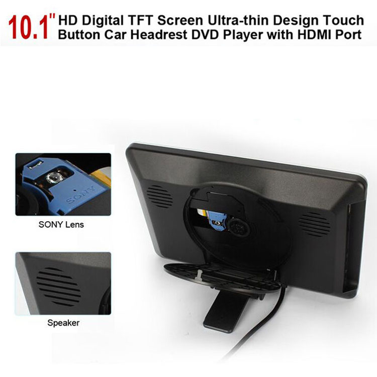 Touch screen 101 Inch HD TFT LCD Headrest Car DVD Player