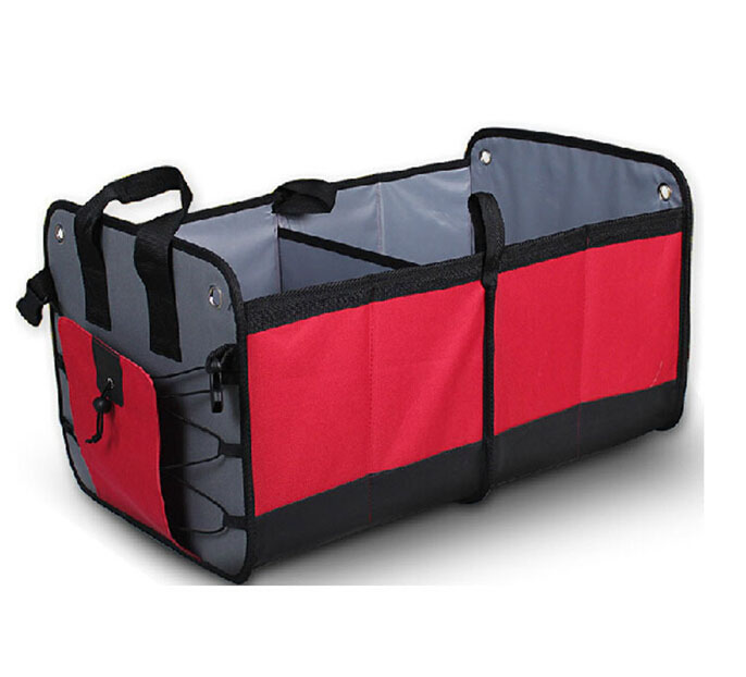 Two Sections Durable Waterproof Fabric Car Boot Organizer Car Trunk Organizer With PE Board