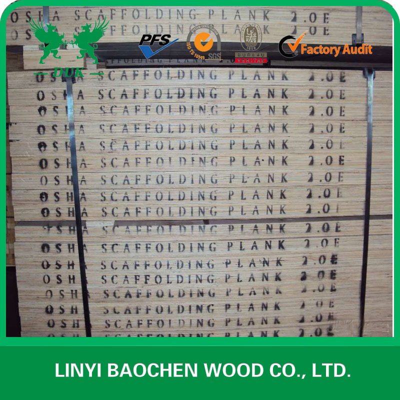 New Zealand Radiata Pine OSHA Tested LVL Scaffolding Wood Board