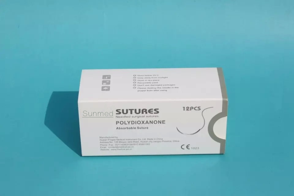 Disposable absorbable PDO polydioxanone surgical suture thread with needle with price