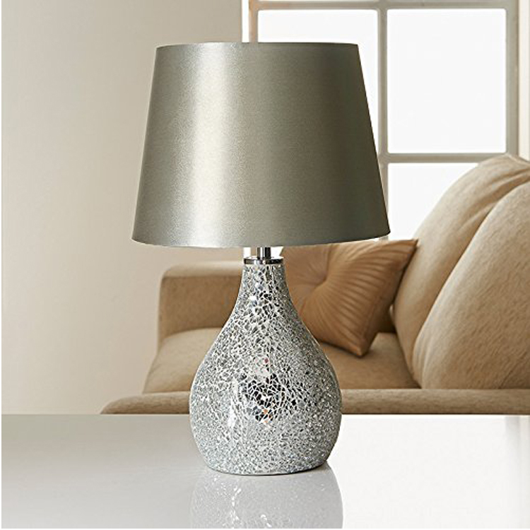 Glass decor Table Lamp Desk Lamp modern cloth shade