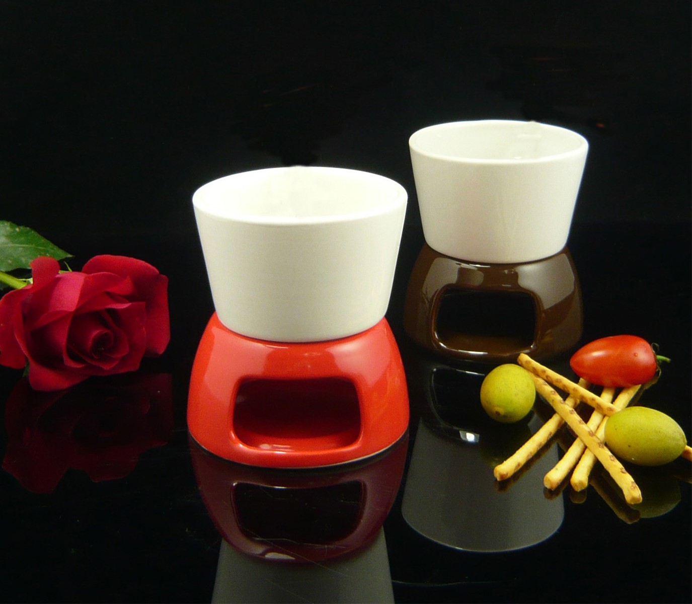 Chocolate mini fondue set