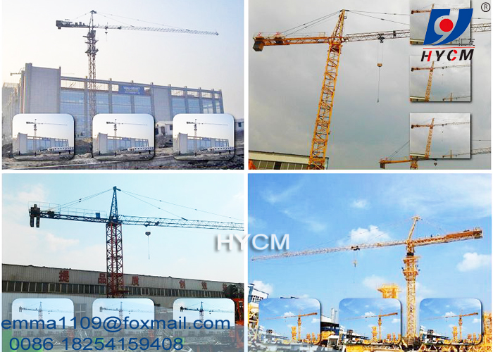 QTZ100 TC6013 Topkit Tower Crane 8t Maxload 60m Boom L46 Mast Section