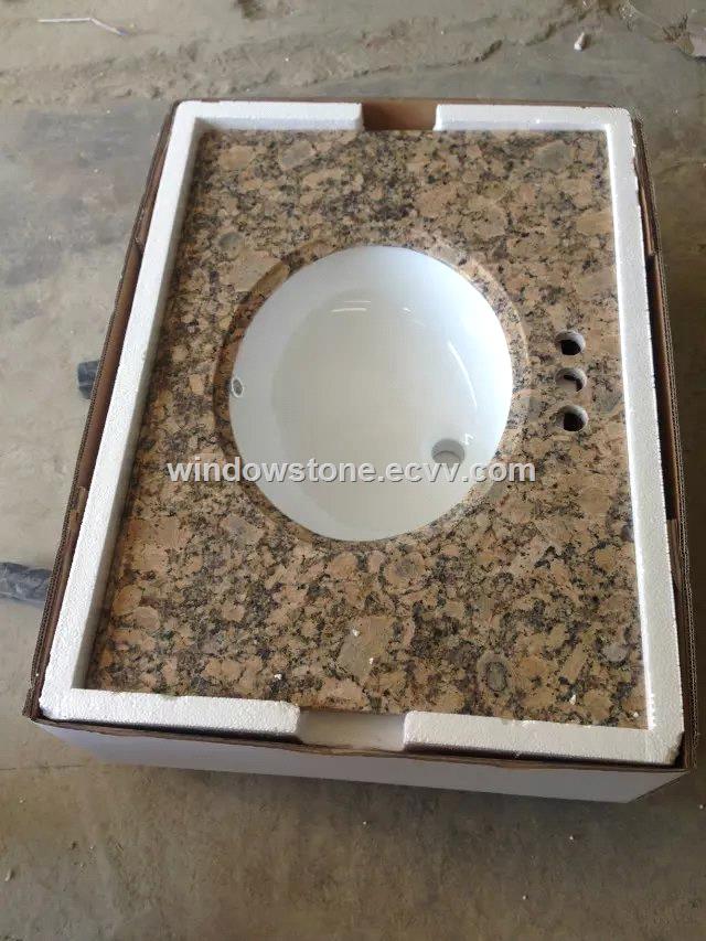 Giallo Fiorito Granite Vanity Tops