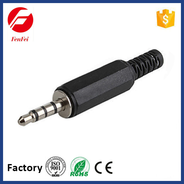 2017 high quality 35mm audio video plug 4POLE