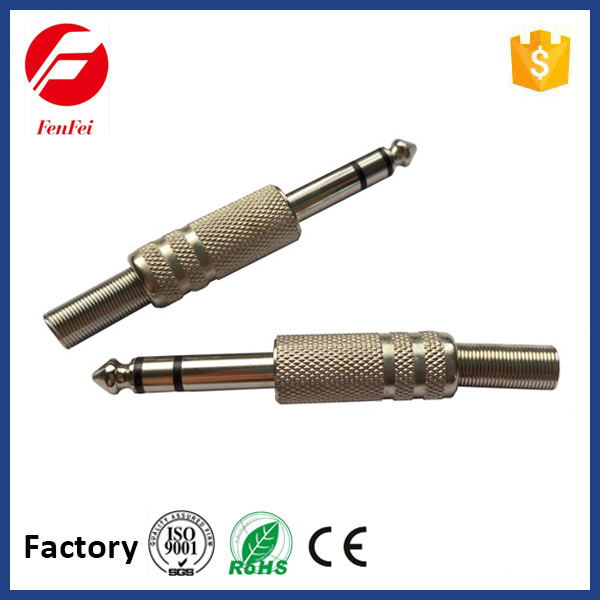 FenFei Nickel Plated 635mm Stereo Plug Metal With Spring