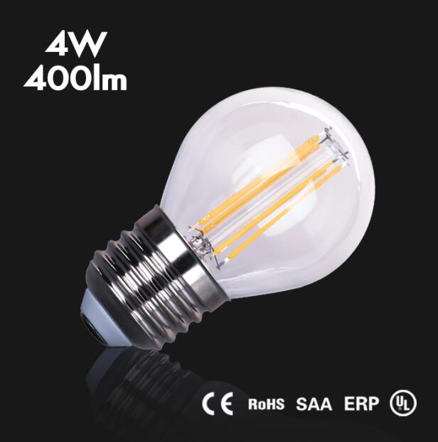 New led filament bulb G45 4W 440 high lumenE14E26E27B22 approve CEROHS