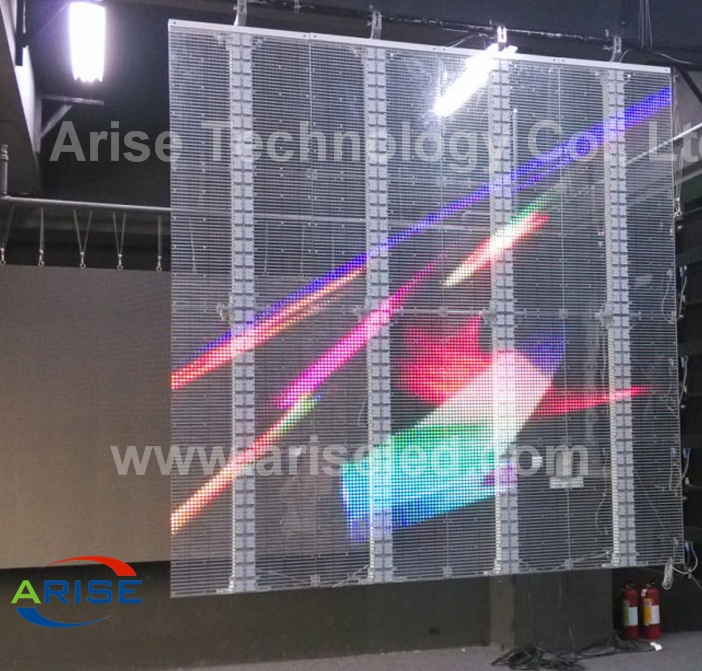 Transparent Led screen display glass wall LED screen glass window led display