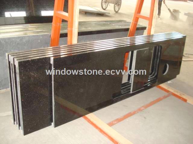 Black Galaxy Granite Kitchen Tops