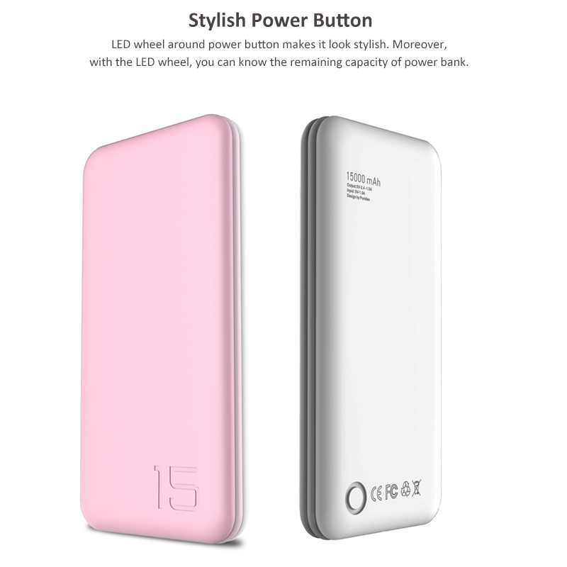 PT117 Business Style 15000mAh Large Capacity Portable Mobile Phone Power Bank