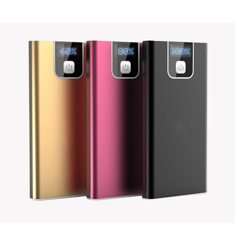 Promotional newest fashion LCD digital screen 10000mah power bank