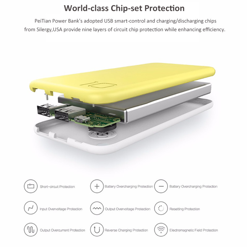 PT115 Candy Series 7000mAh Super Thin Polymer RoHS Power Bank
