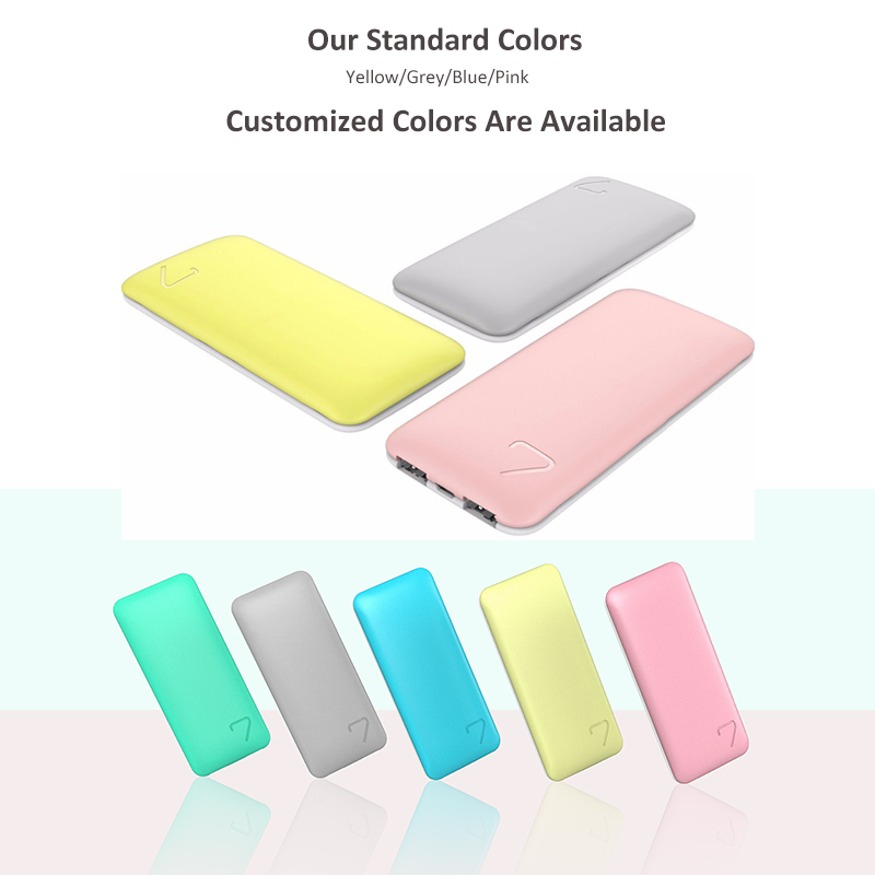 PT115 Candy Series 7000mAh Super Thin Polymer RoHS Power Bank