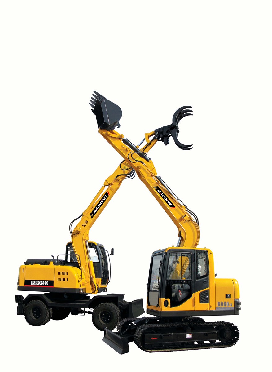 Baoding wheel excavator with grab timber grab