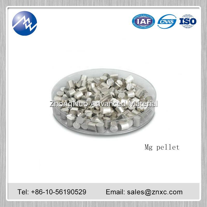High purity Mg pellet material 9999 Mg slugs