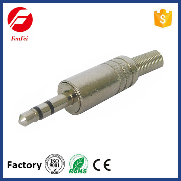 Hot Sale 25mm 35mm Audio Video Stereo Plug Metal with Spring