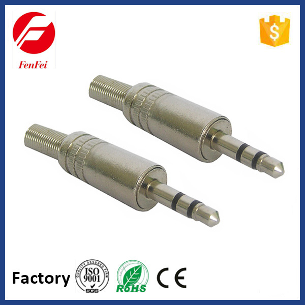 Hot Sale 25mm 35mm Audio Video Stereo Plug Metal With Spring
