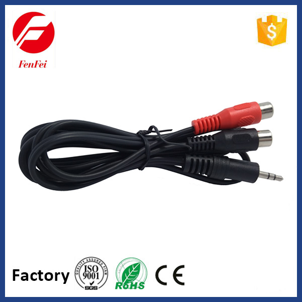 Hot Selling FenFei 35mm Stereo Plug to 2RCA Jacks