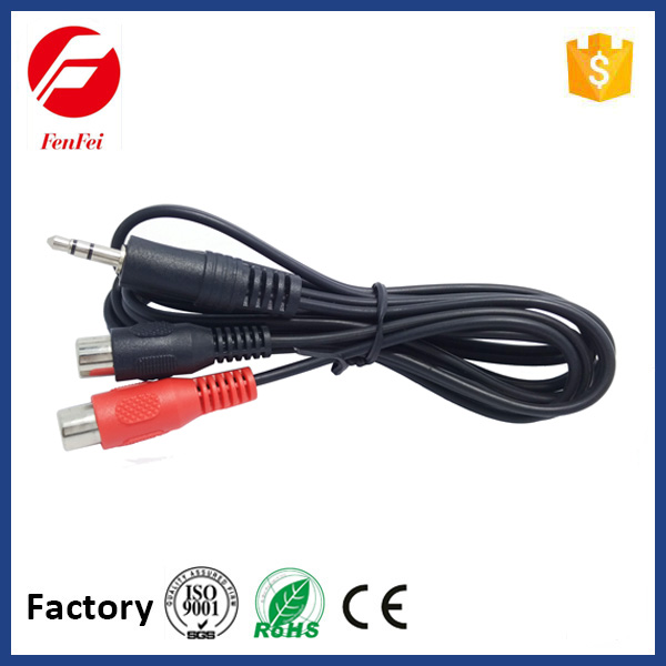 Hot Selling FenFei 35mm Stereo Plug to 2RCA Jacks