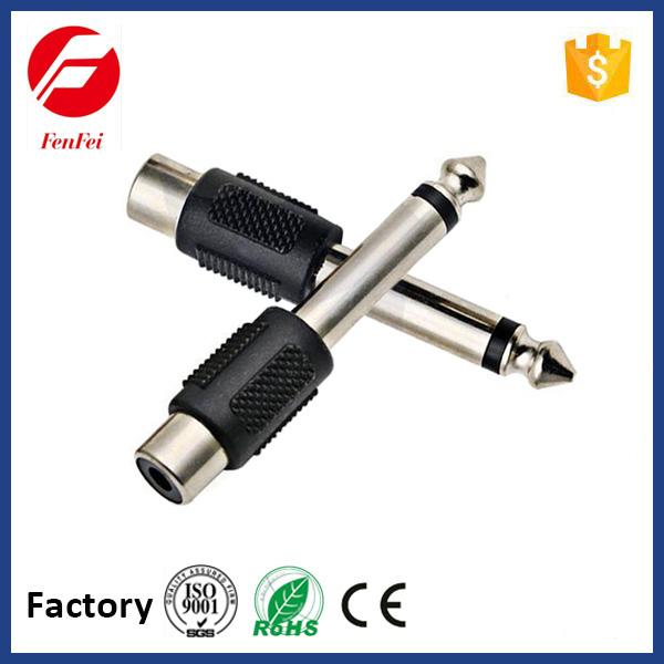 Audio adapter male to female FenFei 635mm mono plug to RCA jack