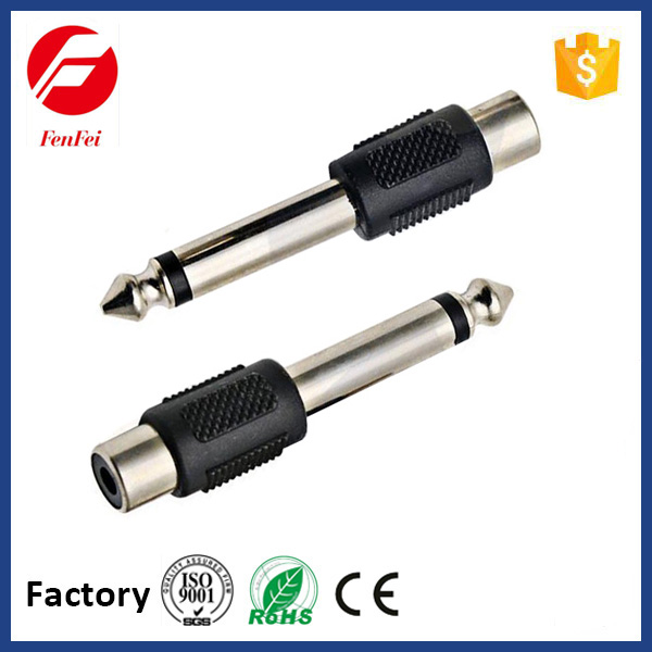 Audio adapter male to female FenFei 635mm mono plug to RCA jack