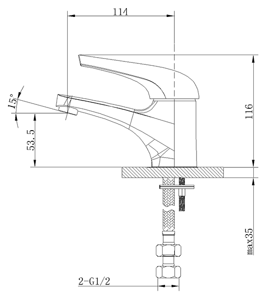 High Quality Brass Chrome Bathroom Wash Basin Faucet