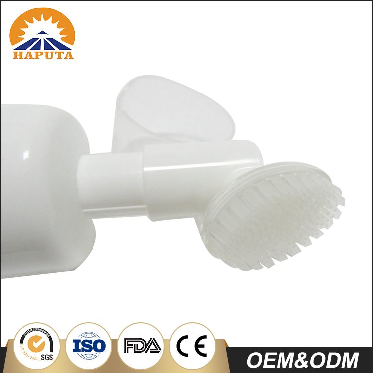 Frosted Fancy Cosmetic Foamer Pump Plastic Bottle With Silicone Brush