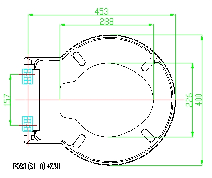 Bathroom WC toilet seat cover with soft close